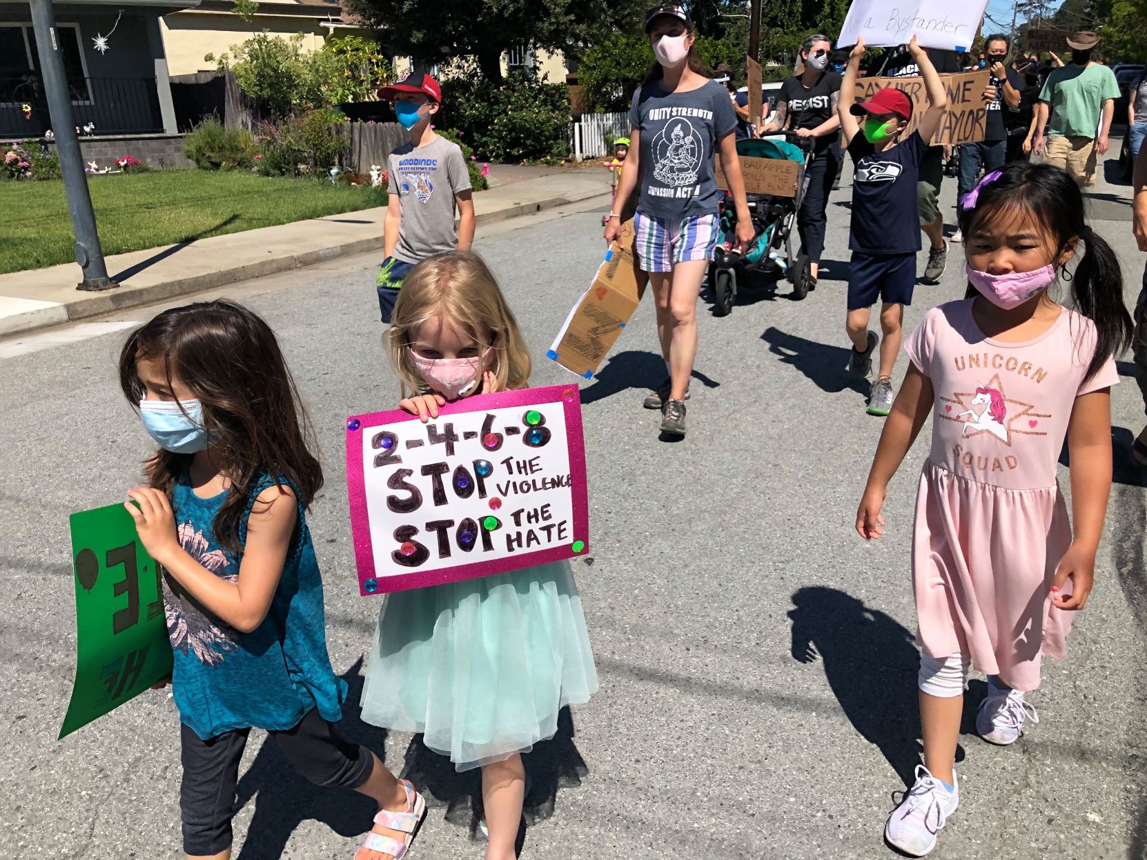 Parkside Montessori School's peaceful family march